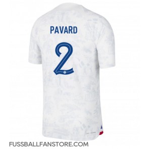 Frankreich Benjamin Pavard #2 Replik Auswärtstrikot WM 2022 Kurzarm